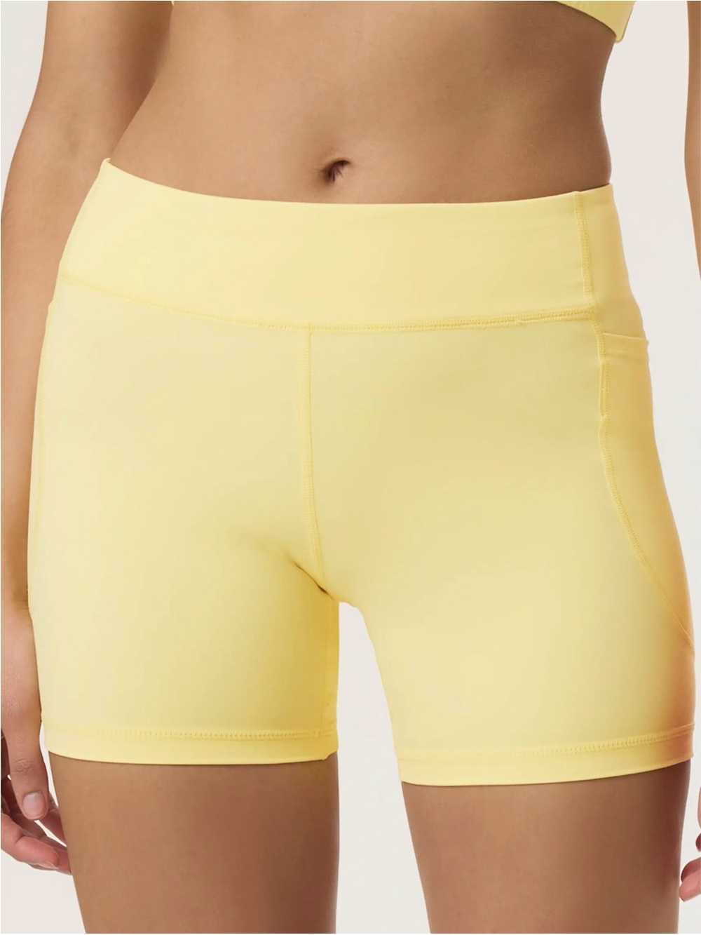 Fila x Hailey Bieber Butter Yellow Active Shorts